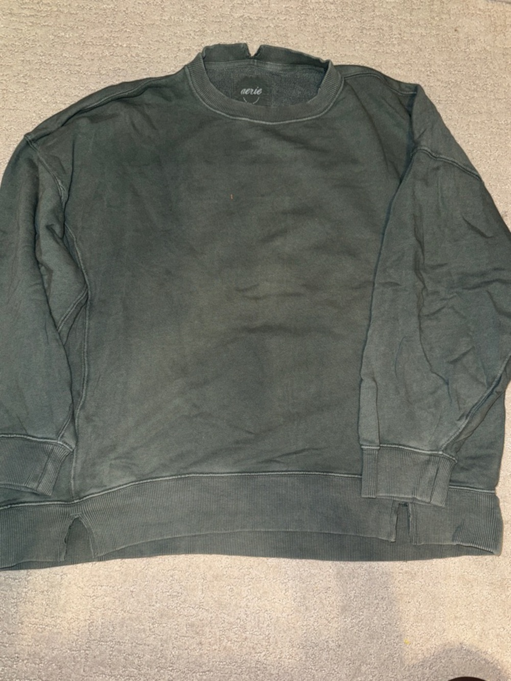 aerie women Crewneck Sweatshirt in Dark Green